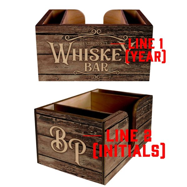 Customizable Wooden Bar Caddy - Whiskey Bar Online - Image 4