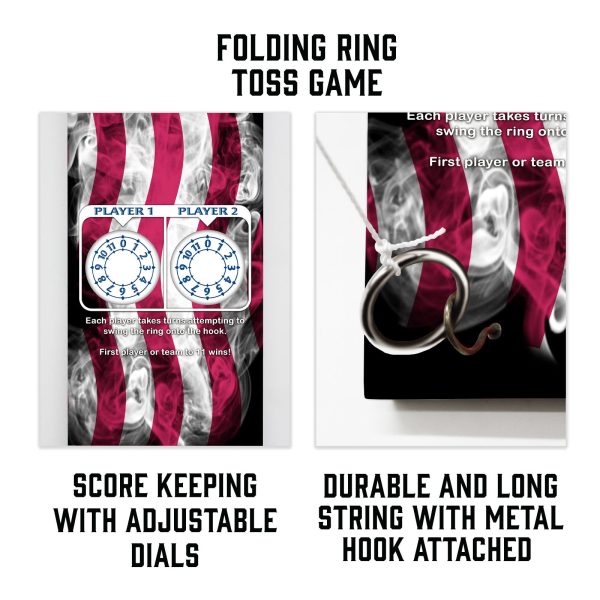 Customizable Wall Mounted Folding Ring Toss - American Flag Smoke Sale - Image 3
