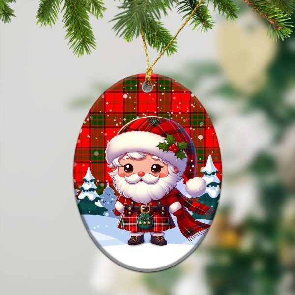 Adair Modern Tartan Christmas Ceramic Ornament - Santa Claus In Kilt Style Online Sale - Image 3