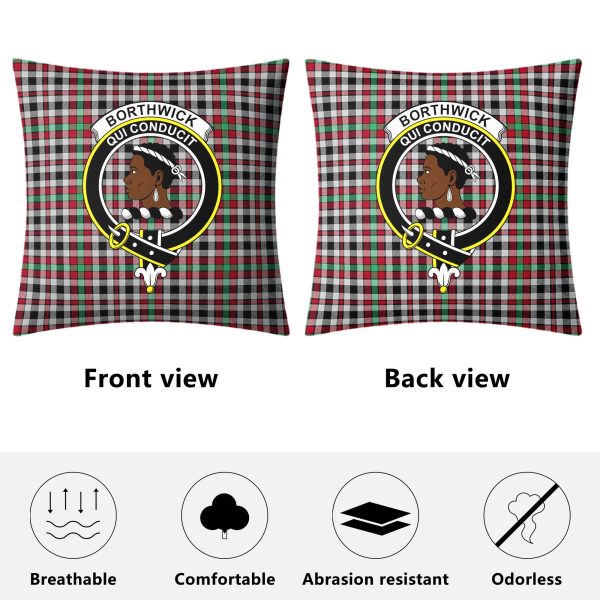Borthwick Ancient Tartan Crest Pillow Cover Online Hot Sale - Image 4
