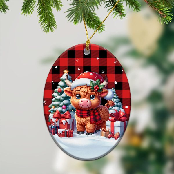 McGregor Rob Roy Modern Tartan Christmas Ceramic Ornament - Highland Cow Winter Style For Cheap - Image 3