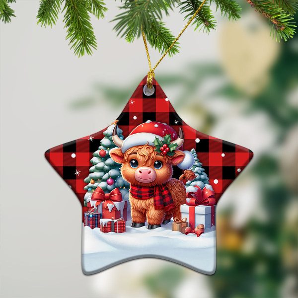 McGregor Rob Roy Modern Tartan Christmas Ceramic Ornament - Highland Cow Winter Style For Cheap - Image 4