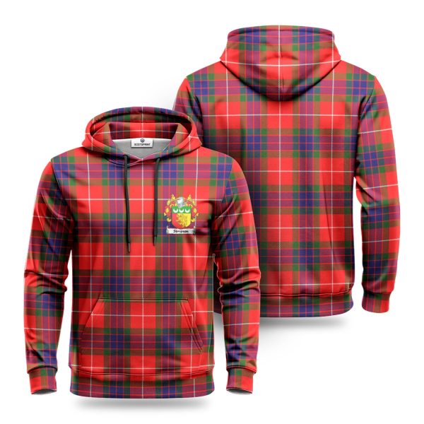 Simpson Tartan Coat of Arms Hoodie Online