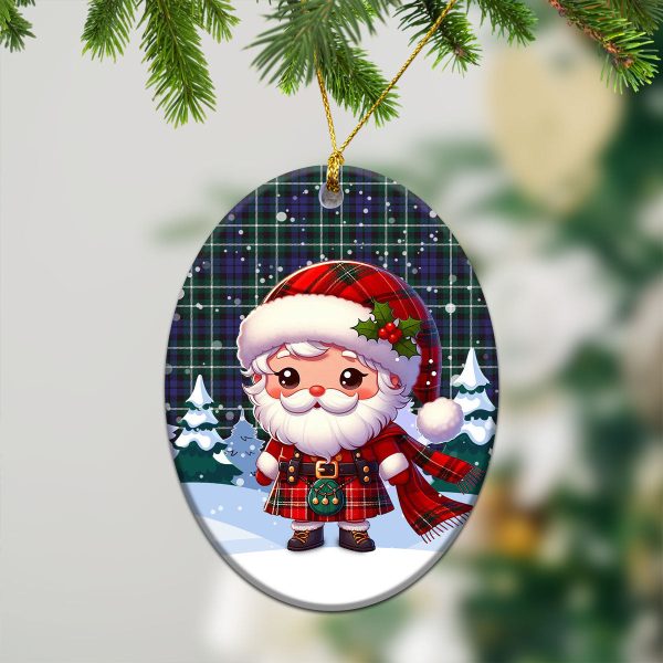 Allardice Tartan Christmas Ceramic Ornament - Santa Claus In Kilt Style For Discount - Image 3