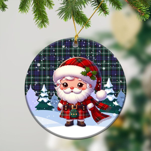 Allardice Tartan Christmas Ceramic Ornament - Santa Claus In Kilt Style For Discount - Image 2